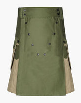 OLIVE GREEN AND KHAKI TACTICAL KILT - Scottish Kilt Jacket™ USA-UK
